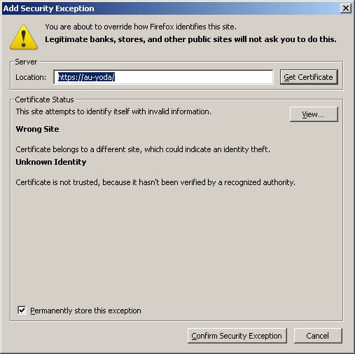 Invalid Certificate